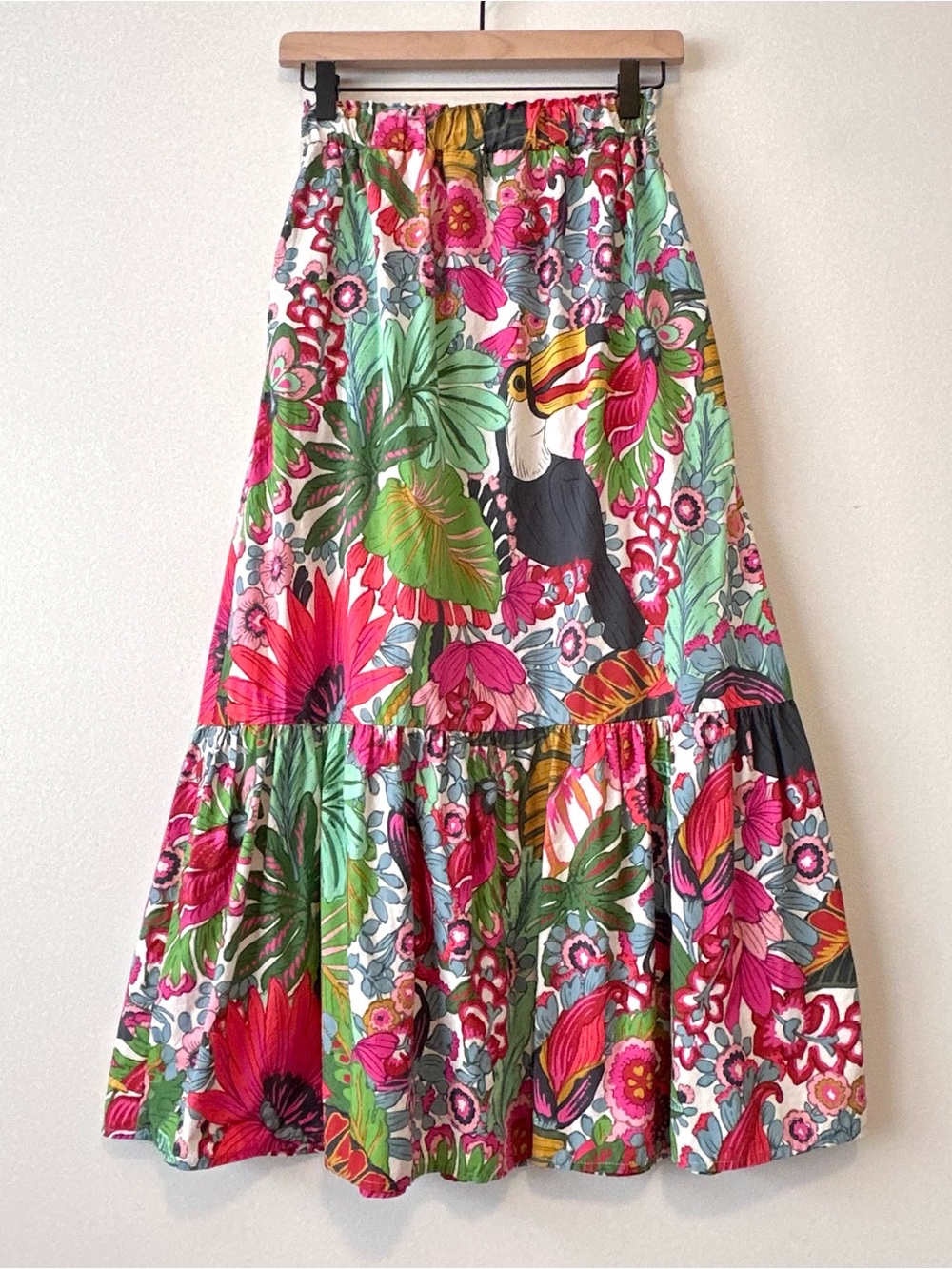 SHIRTAPORTER Made in Italy Tropical Floral Print Maxi Skirt Multi Sz 2/4 - XS/S